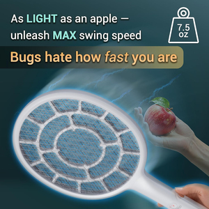 Điện Fly Vỉ Đập với dày đặc nhất 3 mét lưới rắn Bug Zapper vợt Apple giống như trọng lượng Bug <span class=keywords><strong>Trap</strong></span> - Product Image 2