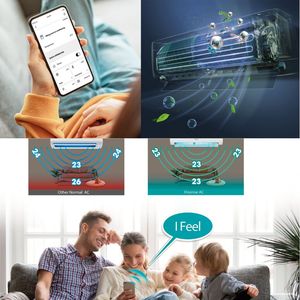 Climatiseur intelligent split Wi-Fi inclus 9000 BTU/h, Pack de 1, Économie d'énergie intégrée, Climatiseur Wi-Fi intégré - Product Image 4