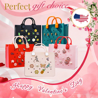 Tas Tangan Wanita Anti Air Valentin dari Bahan EVA, Tas Jinjing dengan Tali Bahu, Hadiah Hari Valentine