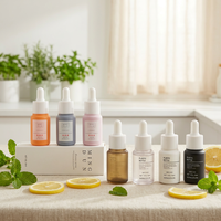 Bouteille compte-gouttes en plastique PETG de 10 ml avec impression de logo, sérigraphiée, avec bouchon inviolable pour huile essentielle, lotion, crème pour le visage