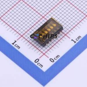 EU-06KS DIP Switch SMD-12P,5.4x9.2mm Switch Flat Toggle, Groove Type 6 1.27mm - Product Image 1