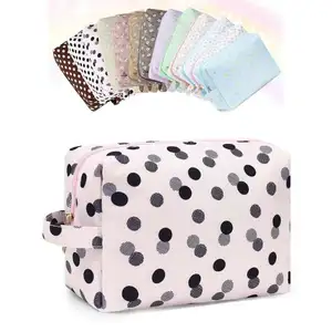 Makeup Travel Bag Leather Silicone Transparent Toiletry For Women Printed Terry Cloth Tote Canvas Drawstring sequin cosmetic bag