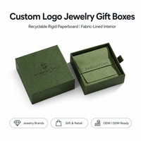 Boîte cadeau rigide haut de gamme pour bagues et montres avec doublure en satin, matériaux recyclés, gaufrage, pelliculage mat, revêtement UV, poignée