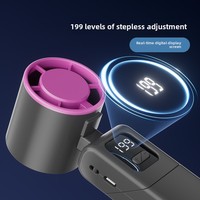 Ventilateur portable mini 2026 avec refroidissement par glace, rechargeable par USB, affichage numérique, pliable, haute vitesse, pour dortoir
