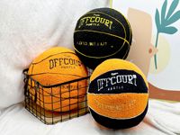 Personnalisé Offcourt basket Sport balle en peluche oreillers drôle basket-ball en forme de jeter coussin pour enfants garçon joli cadeau