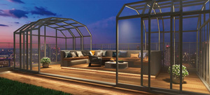 Solución Completa para Terraza Acristalada Móvil con Estructura de Aluminio, Techo de Vidrio, Operación Eléctrica, Diseño Moderno para Villas, Instalación In Situ - Product Image 4