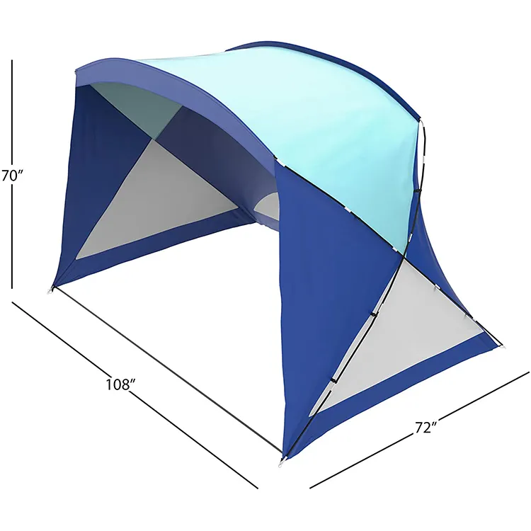 Tente de pêche familiale facile à installer, abri solaire à cadre en fibre de verre 190T, cabine Portable instantanée UV 50 + avec sac de transport