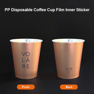 Logo personalizzato forma Pp 360ml pellicola interna <span class=keywords><strong>adesiva</strong></span> personalizzata stampata monouso succo di latte tè caffè tazze di plastica con Logo - Product Image 4