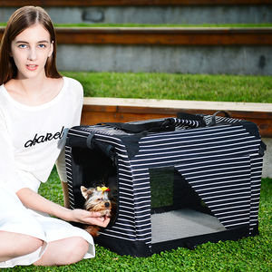 Складная переноска для путешествий с лямками, мягкая сетка, ящик для собак, стальная рама, домашний ящик из мягкой сетки - Product Image 3