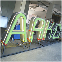 Enseignes lumineuses LED 3D extérieures pour publicité commerciale, personnalisables en couleur, étanches IP65, logo d'entreprise