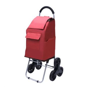 Carrito de Compras Plegable con Asiento, 6 Ruedas, Superficie de Plástico, Modelo Impreso G-01 - Product Image 6