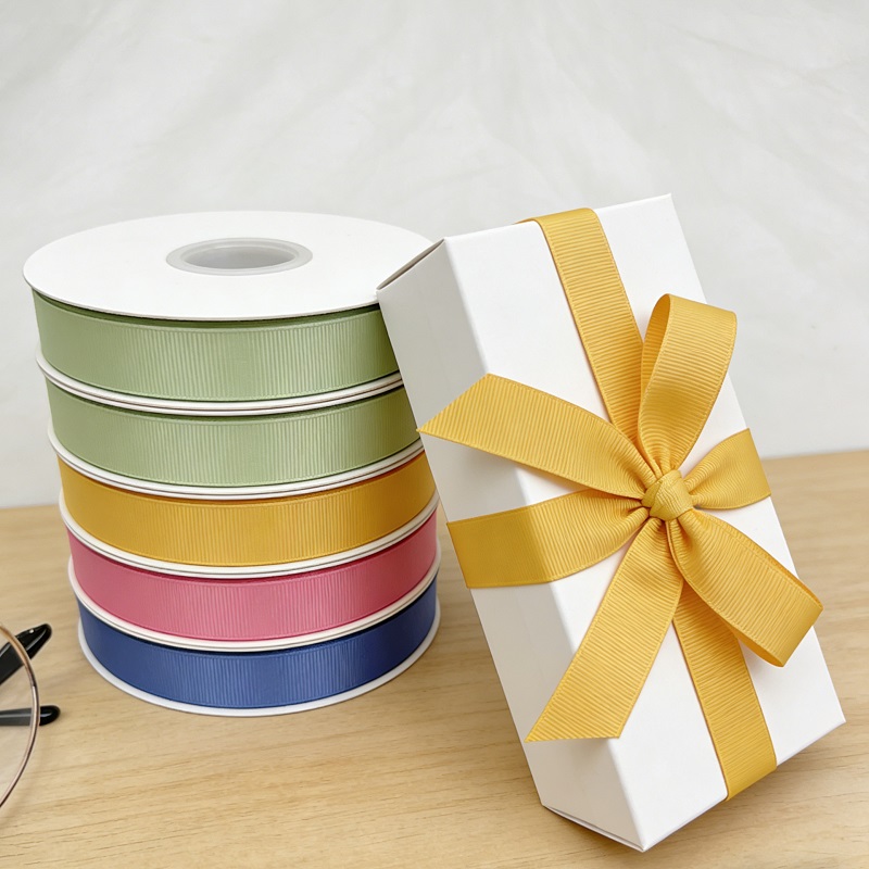 Wholesale 25mm Grosgrain Ribbon Gift Printed Ribbon Roll 100% Polyester Custom 245 Color Ribbon With Logo