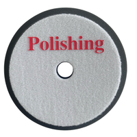Disque de polissage en mousse noire à surface plane avec trou central, 6 pouces, pour finition finale et détaillage automobile