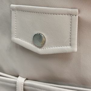 Veste en cuir noire tendance pour femmes, veste sans manches en cuir de moto avec ceinture ajustable - Product Image 4