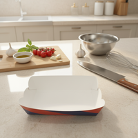 Papier sulfurisé enduit biodégradable écologique, imperméable, aseptique, auto-érigeant, en forme de navire, pour frites et sushis