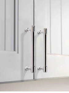 Tirador de cajón moderno de aleación de zinc en plata brillante para gabinetes de cocina, sala de estar, hospitales y apartamentos - Duradero y de fácil instalación - Product Image 2