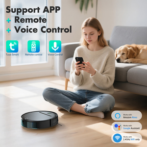 Robot Aspiradora y Mopa 3000Pa, Aspiradora Robótica Inteligente con Control Remoto por WiFi y APP, Autorecargable, para Pelo de Mascotas y Pisos - Product Image 3
