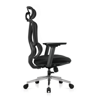 Chaise de bureau moderne, confortable, ergonomique, avec support lombaire réglable, pivotante et dotée d'un dossier en maille respirante