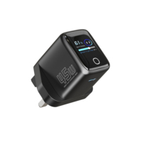 Nuevo Cargador GaN Mini de 20V 2.25A USB C PD 45W con Pantalla Inteligente AI, Adaptador de Viaje de Alta Calidad para Teléfono 17 16 15