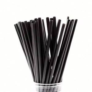Gobelets en plastique PET noirs en forme de U de 12 oz et 16 oz avec logo personnalisé, couvercle, manchon pour paille et support pour thé boba ou jus - Product Image 4