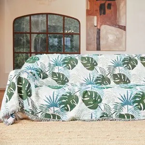 Cobertor de sofá decorativo com borla para piquenique, cobertor boho para sofá-cama, estilo nórdico, xadrez