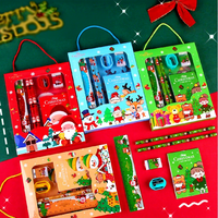 Ensemble de papeterie scolaire pour enfants, cadeau promotionnel de Noël en gros, fournitures de bureau durables, ensemble de six pièces comprenant un livre et un crayon