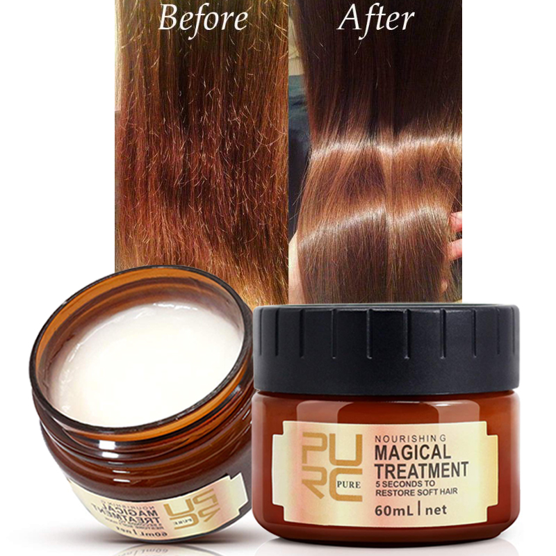 Máscara de cabelo mágica de colágeno para salão de beleza de marca própria, óleo de argan orgânico, máscara de cabelo de queratina, suavizante, nutritiva e macia, reparação de cabelos