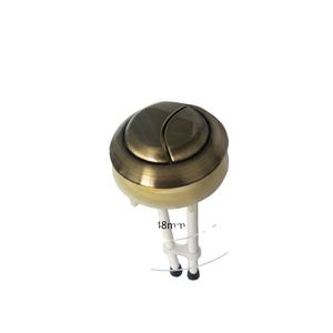 Plaque de chasse d'eau noire mate ABS avec <span class=keywords><strong>bouton</strong></span> <span class=keywords><strong>poussoir</strong></span> chromé et nickel brossé pour réservoir de toilettes - Product Image 1