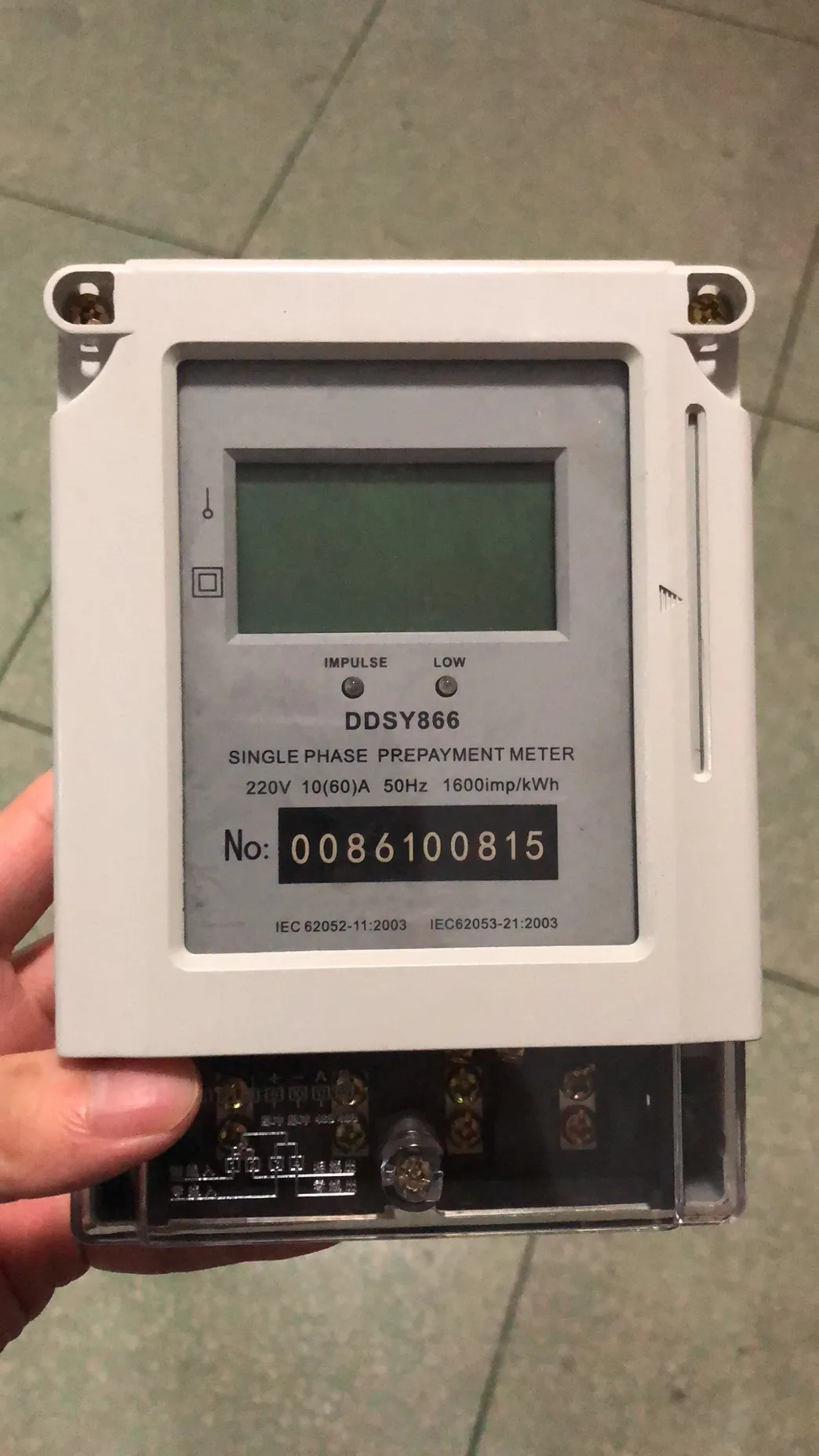 Medidor de cartão ic/medidor elétrico pré-paid/medidor de eletricidade de cartão ic