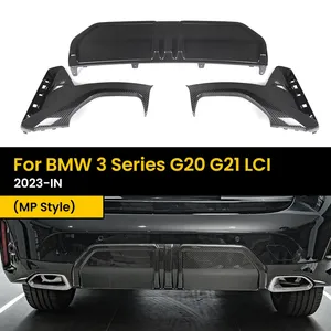 ดิฟฟิวเซอร์หลังคาร์บอนไฟเบอร์แท้ สำหรับรถยนต์ซีรีส์ 3 รุ่น G20 G21 LCI สไตล์ MP ผลิตในจีนแผ่นดินใหญ่ ชุด 3 ชิ้น - Product Image 1