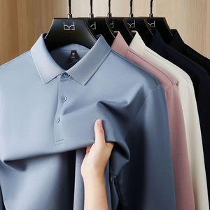 เสื้อเชิ้ตแขนยาวผู้ชายผ้าฝ้ายมัมบาเนื้อหนา 260 กรัม สำหรับฤดูใบไม้ร่วงและฤดูหนาว สีพื้นลำลอง ปักลายได้ตามสั่ง - Product Image 2