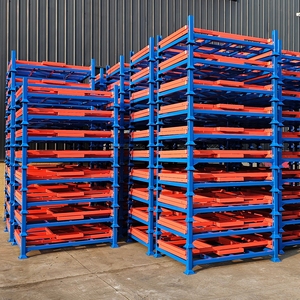Étagère empilable en acier Q235 Manurack, étagère de stockage robuste pour entrepôt avec rails latéraux, étagère industrielle en métal, capacité 500 kg - Product Image 5