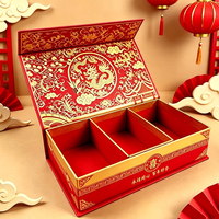 Boîte cadeau magnétique à couvercle rabattable de style chinois, boîte cadeau de cérémonie, boîte cadeau pour les aînés, grande boîte cadeau souvenir, écharpe en soie