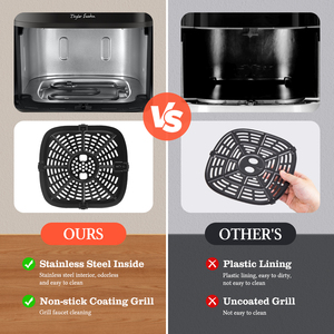 6.5L เทย์เลอร์ swoden 1800W ความร้อนคู่, 8โปรแกรมแผงสัมผัสโลหะตกแต่งภายในรวมถึงหนังสือสูตรทางกายภาพเครื่องทอดอากาศ - Product Image 6