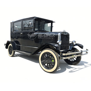Voiture électrique rétro noire classique fermée, authentique style ancien, stable, écologique, performante, 5 places, 30 km/h - Product Image 1