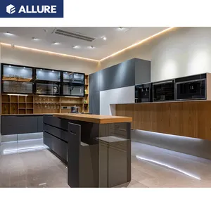 Allure Modern White High Gloss Lacquer Factory Smart Direct Cuisine Complete Good Quality Kitchen Unit Cabinets