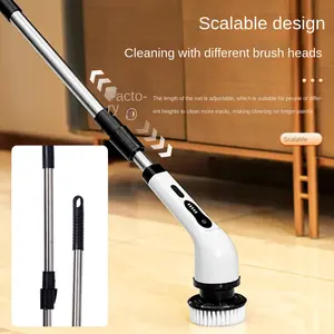 Electric Spin Scrubber Power Cleaning Brush Scrubber with 4 Replaceable Cleaning Brush Heads Plastic Window ABS Hand 20 Set