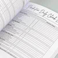 Vollständig benutzer definiertes Drucken Lebensmittels icherheit Log Books Taschenbuch Journal Agenda Daily Planner Journal Benutzer definiertes Notizbuch