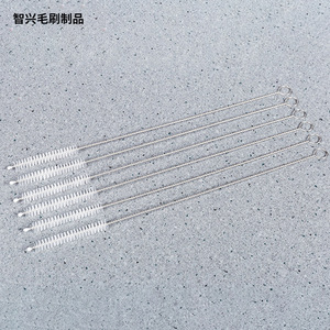 Cepillo de paja de acero inoxidable con cerdas suaves de nailon en espiral para limpieza de botellas y tubos de ensayo, personalización de fábrica - Product Image 3