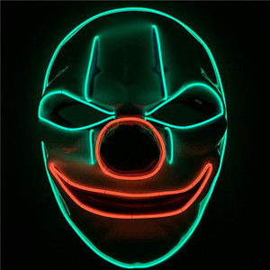 Halloween Rave Mascarade Carnaval Fête Éclairer <span class=keywords><strong>Masque</strong></span> <span class=keywords><strong>Lumineux</strong></span> Néon El Fil <span class=keywords><strong>Led</strong></span> Clignotant <span class=keywords><strong>Masque</strong></span> Pour Le Festival - Product Image 2