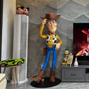 Özel Yapım Anime Figürleri Açık Hava Sergisi Gerçek Boyutlu Buzz Lightyear Woody Çizgi Film Oyuncak Hikayesi Heykeli Anime Figürleri Reçine Heykeli - Product Image 2
