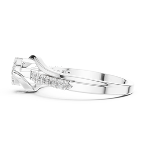 Silver <b>Diamond</b> <b>Ring</b> for Women Elegant Shiny Fashion Jewelry Perfect for Wedding Engagement Party Wear Gift Idea - Product Image 3