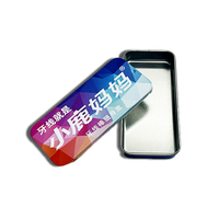 Boîte rectangulaire coulissante portable en fer blanc, style tiroir, hermétique, en métal recyclé pour le stockage des aliments, des bonbons et du chocolat