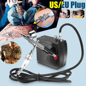 Kit de bomba de aerógrafo, Mini bomba eléctrica portátil con alimentación por gravedad, velocidad ajustable para obras de arte, pintura en aerosol, modelos, herramientas para tatuajes - Product Image 3