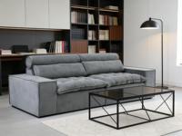 Canapé sectionnel moderne gris suède tufté de qualité supérieure, compressé et emballé sous vide sans structure, sans assemblage, tissu personnalisé pour usage en atelier