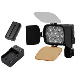 Vl012 hoja Metal deflector Led luz Cámara luz iluminación lámpara 4500lux/1M Luz de vídeo 3200-5500 para fotografía vídeo