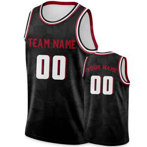 <span class=keywords><strong>Camiseta</strong></span> de <span class=keywords><strong>Baloncesto</strong></span> Transpirable Negra Personalizada al por Mayor para Adultos, Impresión por Transferencia de Calor de Alta Calidad, Secado Rápido, Talla Grande, 100% - Product Image 3