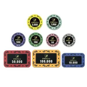 A fábrica personalizada fornece microplaquetas baratas do pôquer do casino microplaquetas cerâmicas personalizadas do pôquer