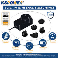 KSPOWER KS08 12V 18W 1.5A Alimentation murale AC/DC avec protection OVP/OCP/SCP/OTP/OPP, prise DC 5.5x2.1mm, 100% matériau PC, certifiée CE