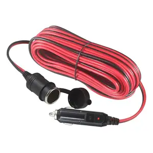 Adaptor Outlet Mobil Ekstensi Kabel Daya Dc Colokan Voltase Pembagi Kabel Catu 12V Adaptor Soket Pemantik Rokok